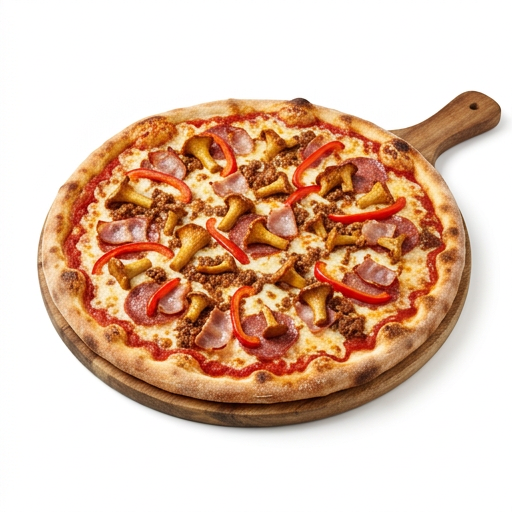 Sl├╢inge Special  Mozzarella, Kantareller, Paprika, N├╢tsalami, Kalkonbacon, N├╢tk├╢ttf├дrss├еs , Tomats├еs, Ost